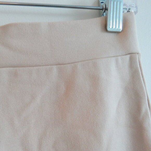 AARON & AMBER Tan Beige Split Hem Ponte Knit Stretch Pants - Women's Size S NWT - Picture 9 of 13